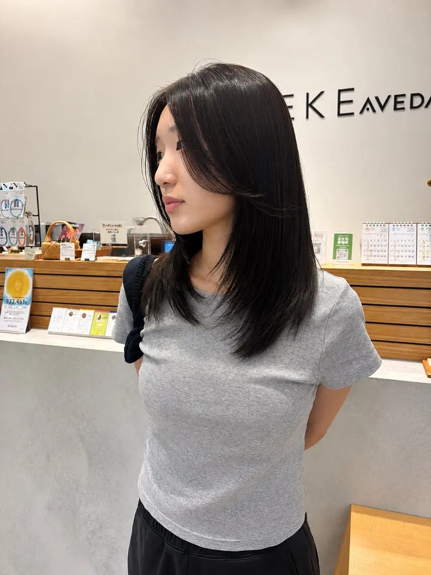 ミディアム カラー げんば ななのヘアスタイル