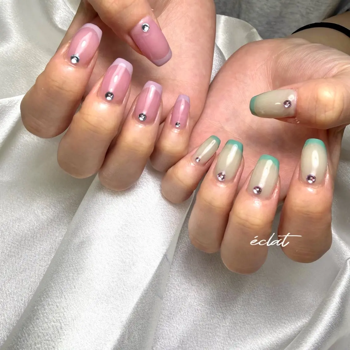 ネイル フレンチネイル 持ち込み シンプルネイル nailsalon e'clatのネイルデザイン