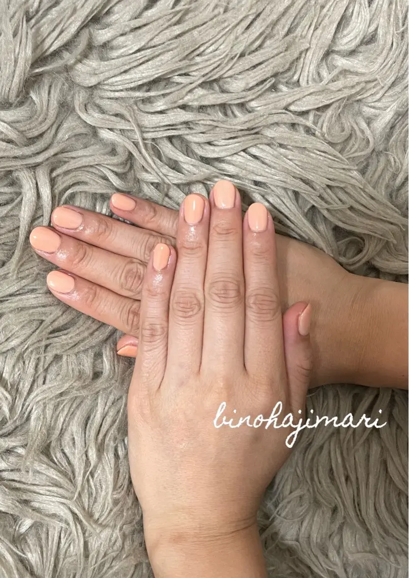ネイル アートネイル フラッシュネイル ラメ(グリッター) ワンカラーネイル オレンジ ♡Bivi♡自爪に 優しいネイルサロンのネイルデザイン