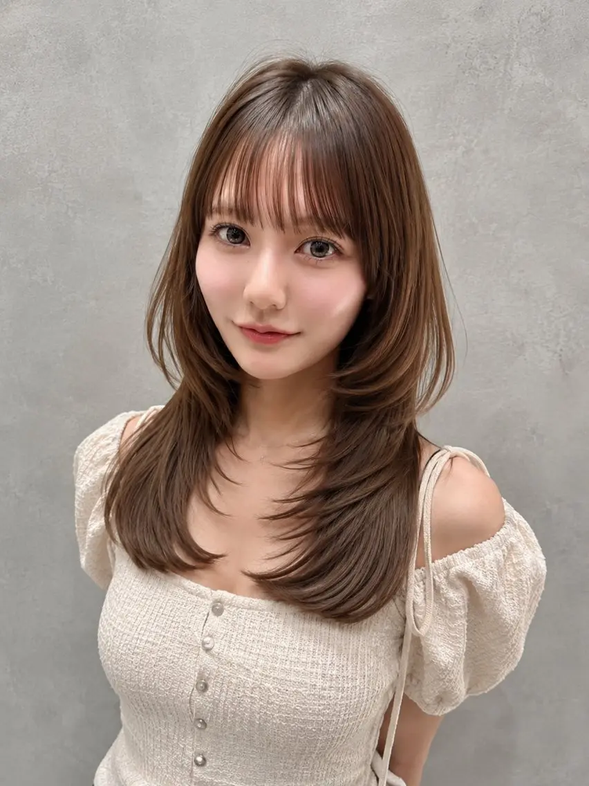 ミディアム Londnaitre MAHOのヘアスタイル