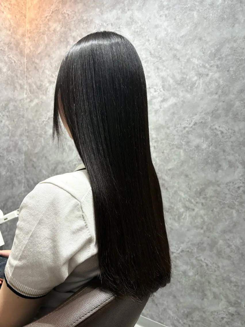 ロング 縮毛矯正 島田 叶夢のヘアスタイル