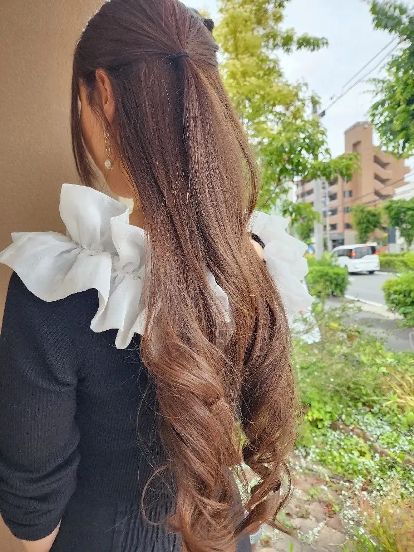 ロング カラー ベージュカラー ロング 柏 康孝のヘアスタイル