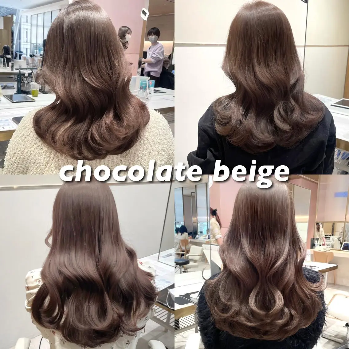 セミロング カラー ヘアアレンジ ベージュカラー 🤎小顔レイヤー /ベージュ🤎友香のヘアスタイル