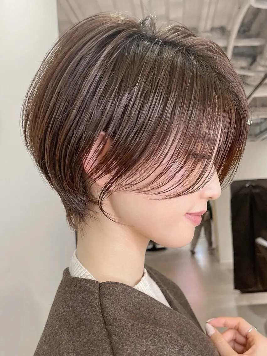 ショート ショートボブ ボブ くびれヘア ショートヘア 無料募集/ ショートカット 日向のヘアスタイル