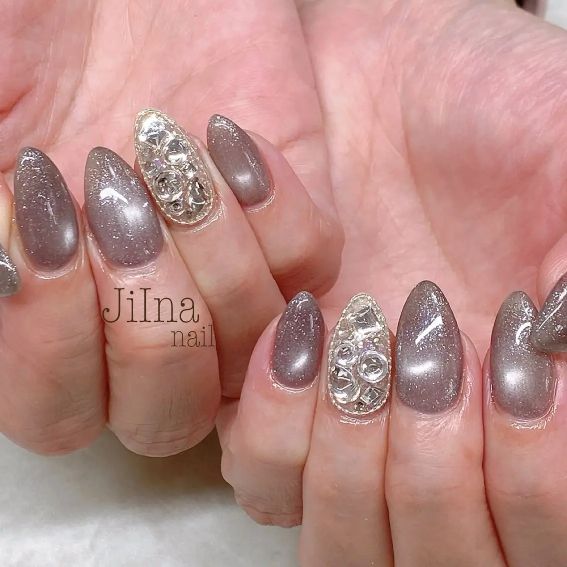 ネイル フラッシュネイル フラッシュマグ マグネットネイル JiIna nailのネイルデザイン