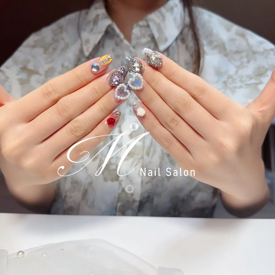 ネイル アートネイル チークネイル フラッシュネイル ハート キラキラネイル MNailパラ取扱店 ✨キャンペーン中✨キのネイルデザイン