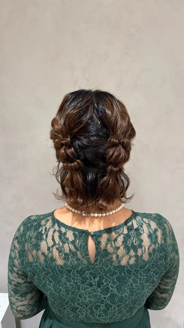 ミディアム ヘアアレンジ カラー/ヘアセット Nanami💗のヘアスタイル