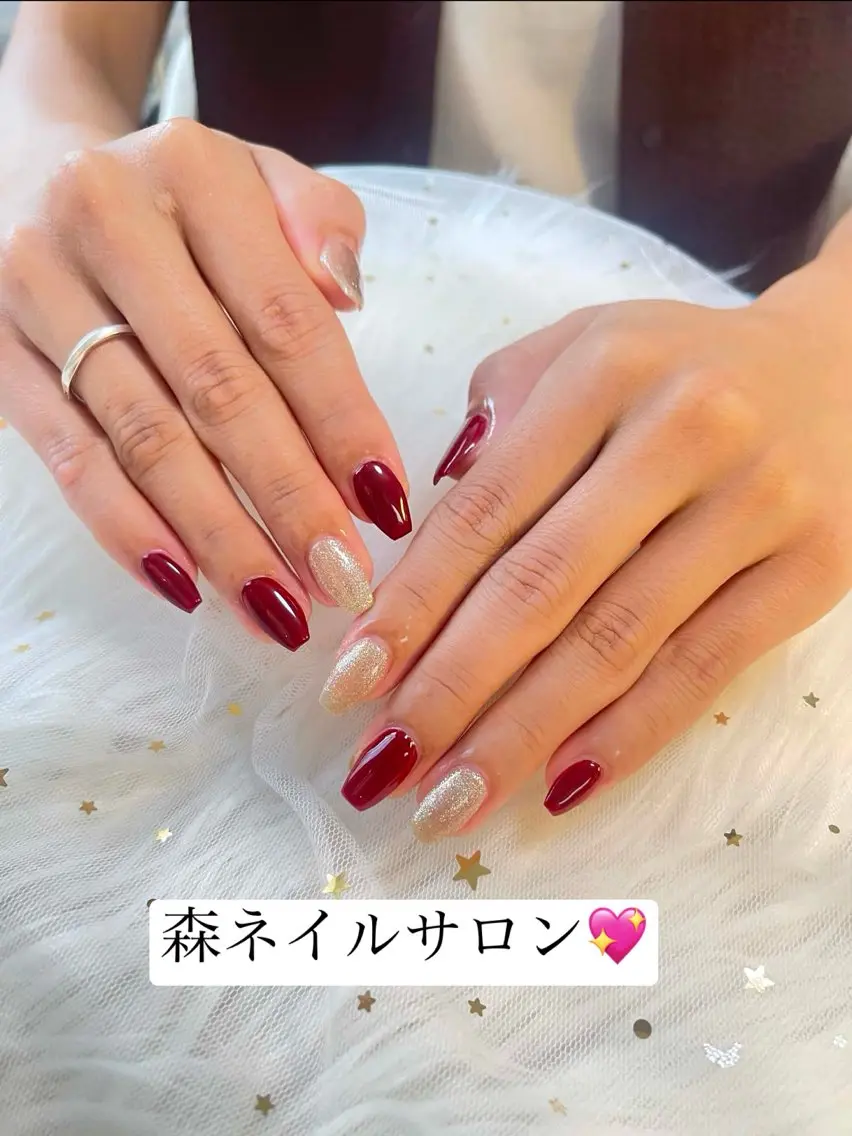 ネイル ハンドネイル 森 ネイル サロンのネイルデザイン