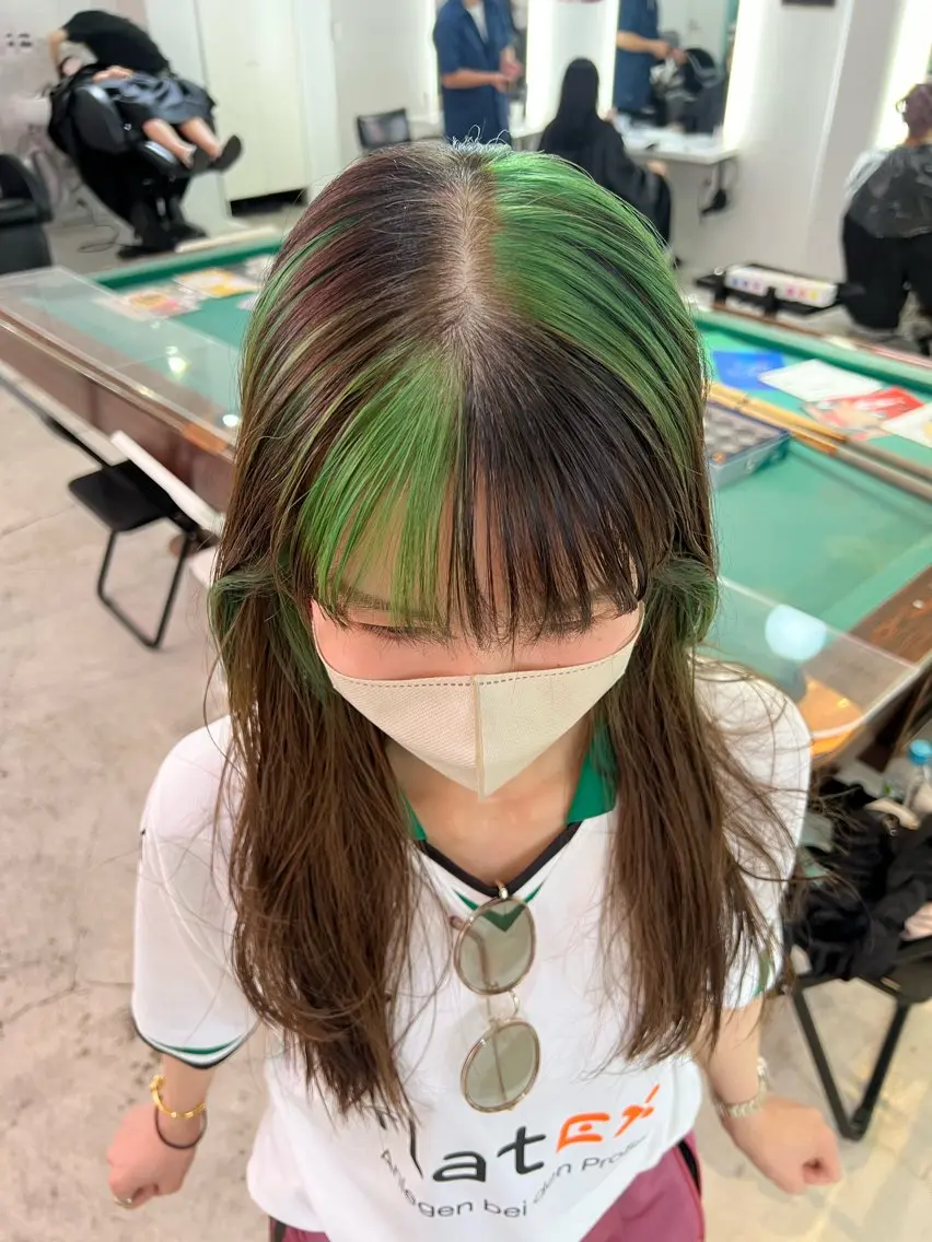 ミディアム ヘアカラー トリートメント 💥ウルフカット デザインあんな💥のヘアスタイル
