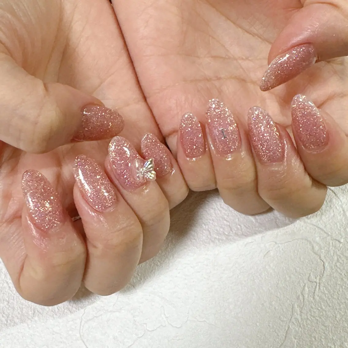 ネイル オーロラネイル フットネイル フレンチネイル ジェルネイル キラキラネイル ハンドネイル kiki nail &brow二子玉川のネイルデザイン