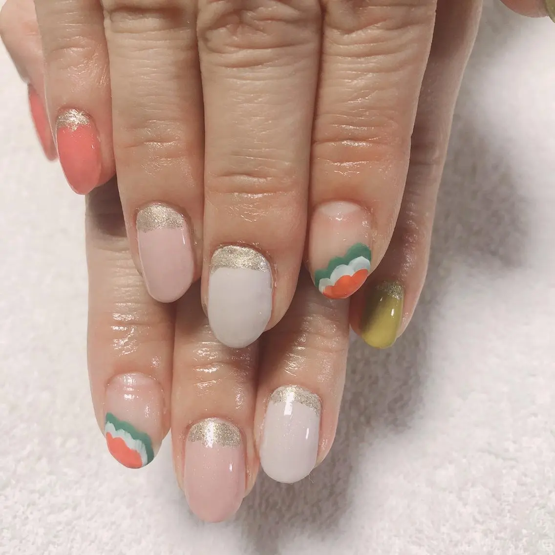 ネイル アートネイル 持ち込み 結城 怜菜のネイルデザイン