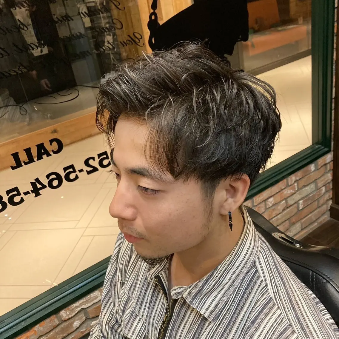ミディアム メンズ 田中 瑠星のヘアスタイル