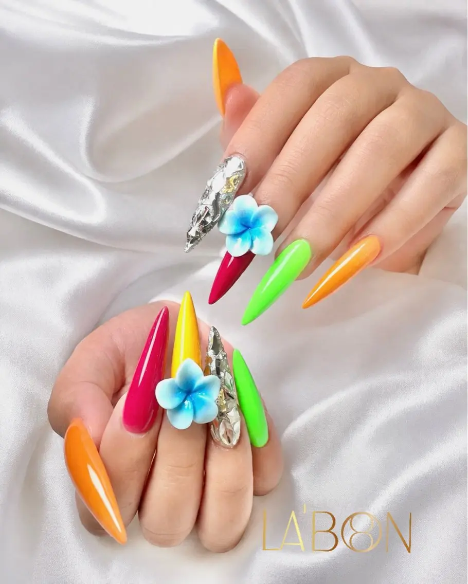 ネイル アートネイル ジェルネイル キラキラネイル 韓国ネイル ロングネイル Labon Nails Artのネイルデザイン