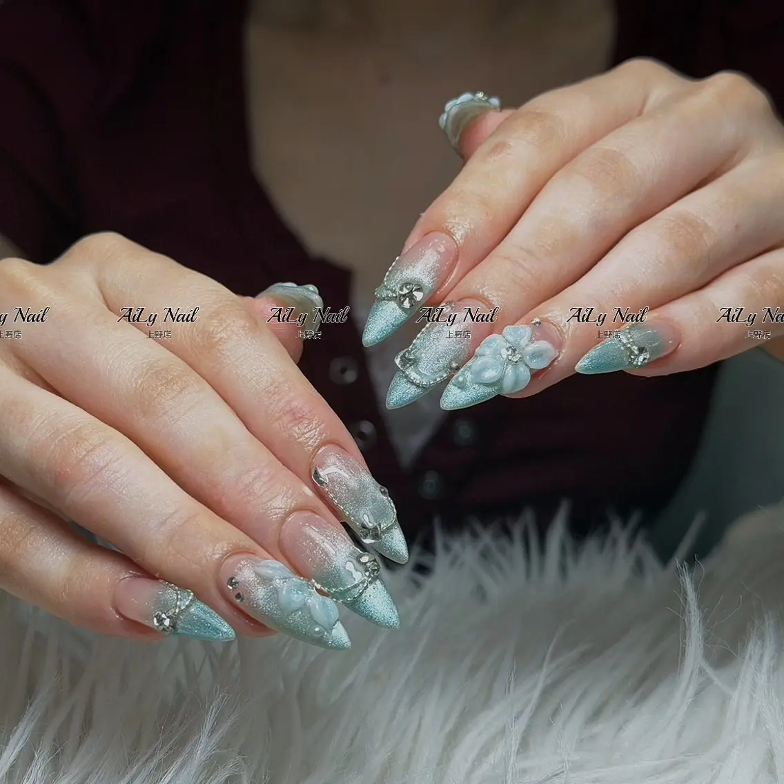 ネイル アートネイル ジェルネイル マグネットネイル ニュアンスネイル シンプルネイル ハンドネイル AiLy Nail 上野店のネイルデザイン