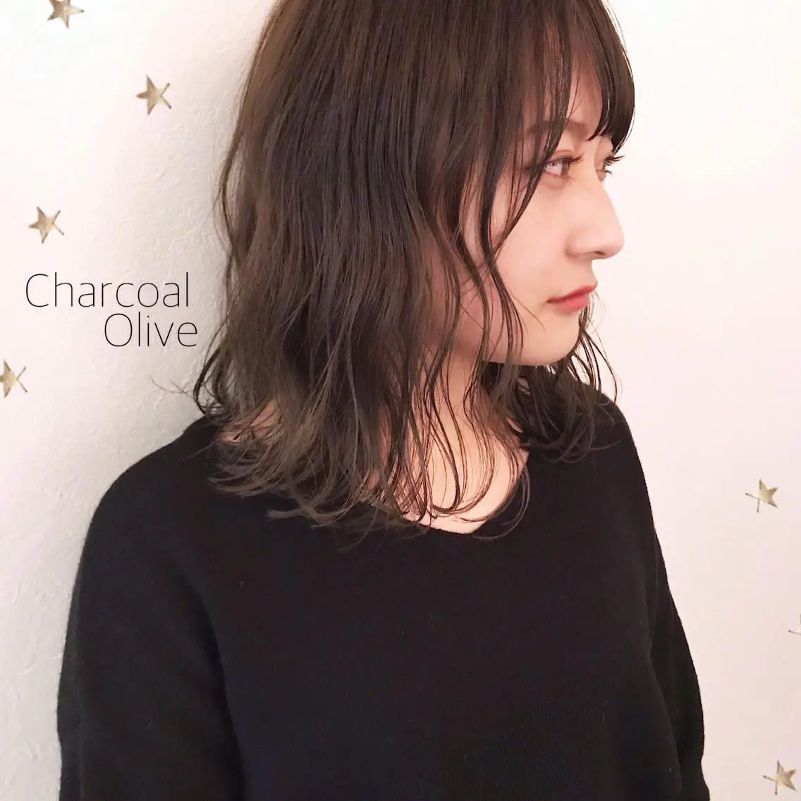 ミディアム カラー 市川 千夏のヘアスタイル
