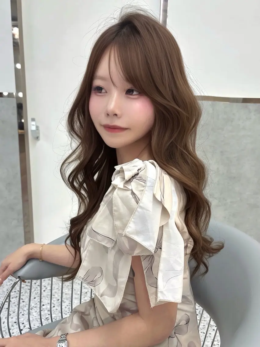 ミディアム カラー ブリーチ ボブ 韓国風ヘア レイヤーカット トリートメント ヘアカラー rina🩶 ワンホン/レイヤーのヘアスタイル