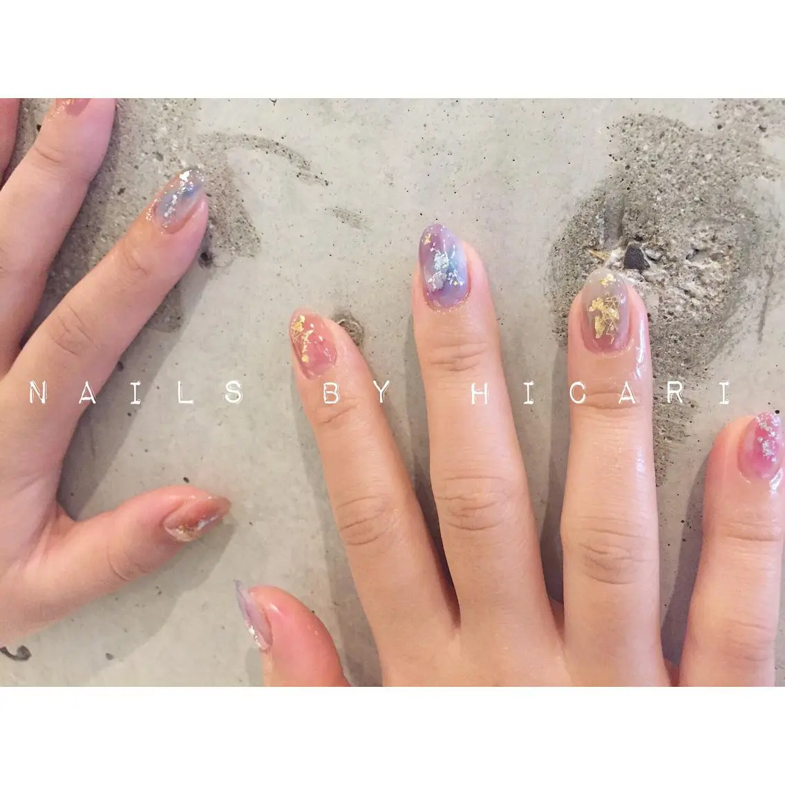 カラー ネイル マツエク・マツパ ジェルネイル ニュアンスネイル パラジェル illum hicariのネイルデザイン