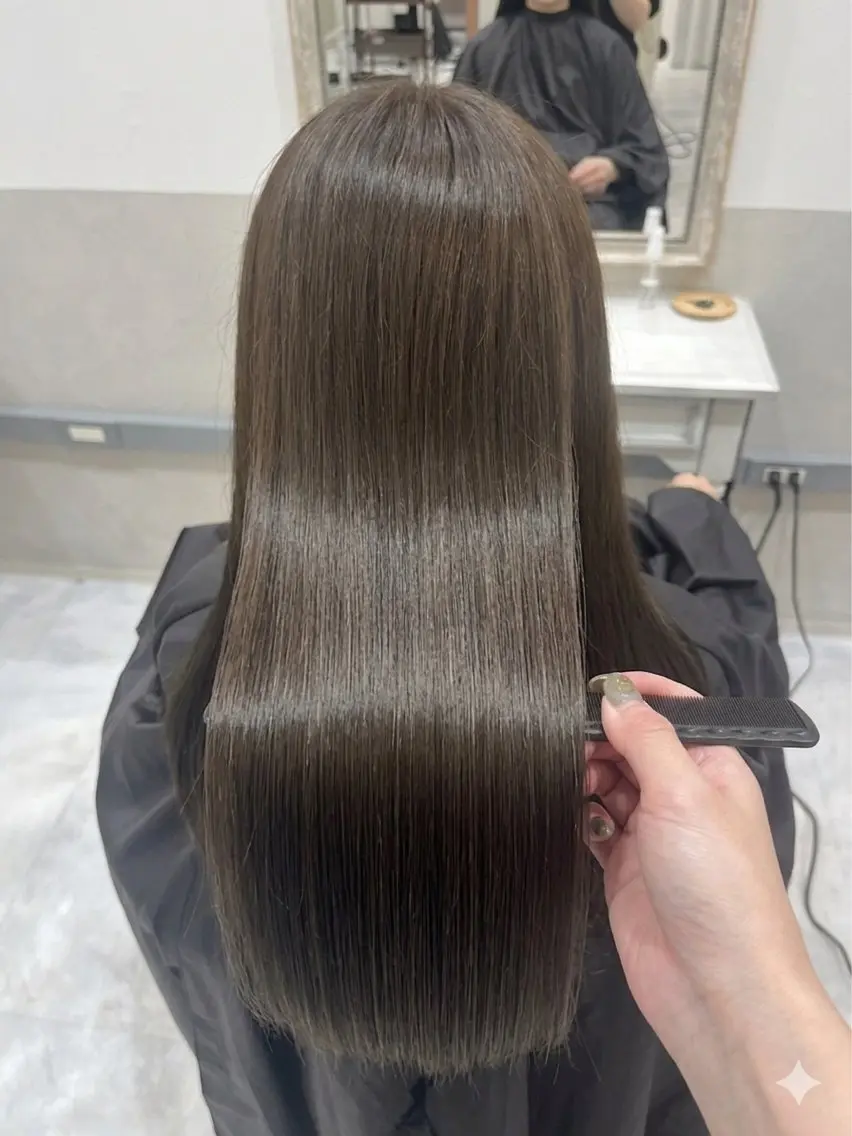 ロング ヘアカラー トリートメント Barrel天王寺 satokoのヘアスタイル
