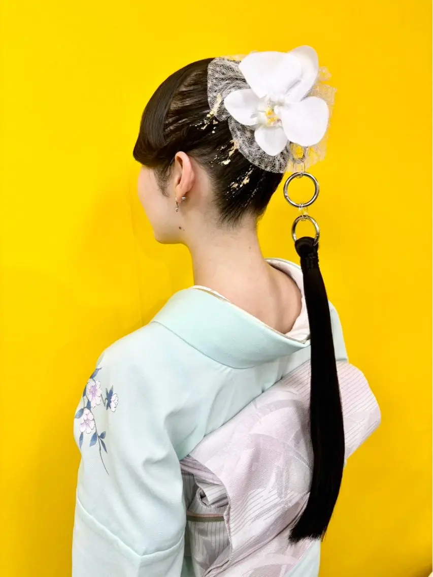 セミロング ヘアアレンジ 新宿｜ヘアセット専門 ｜aira*｡ﾟのヘアスタイル