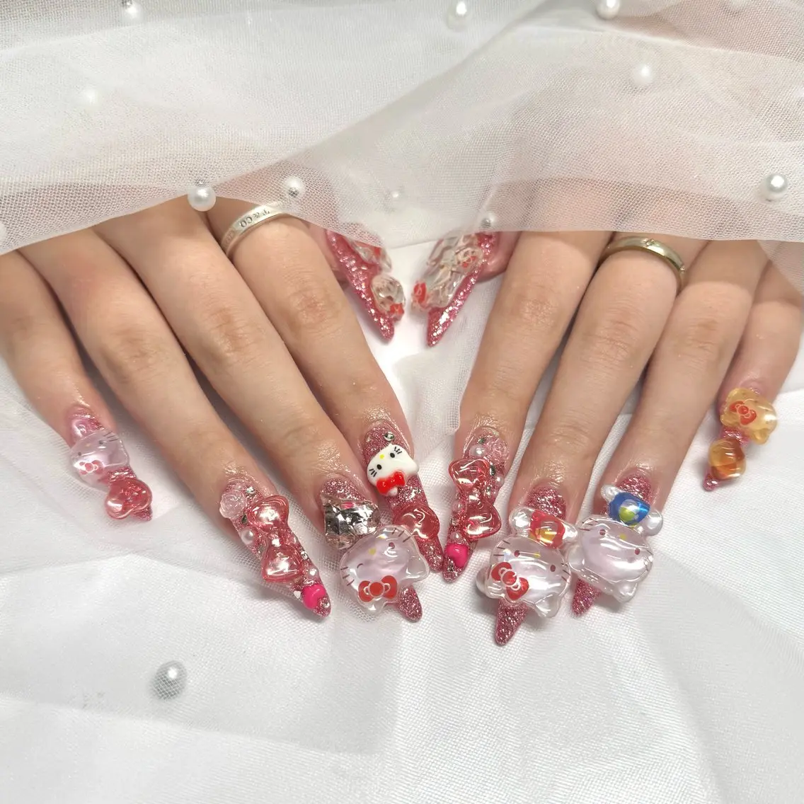 ネイル フラッシュネイル ロングネイル 持ち込み スカルプネイル ハンドネイル 🫧Rio🫧ネイル /渋谷🫧ワンホンのネイルデザイン