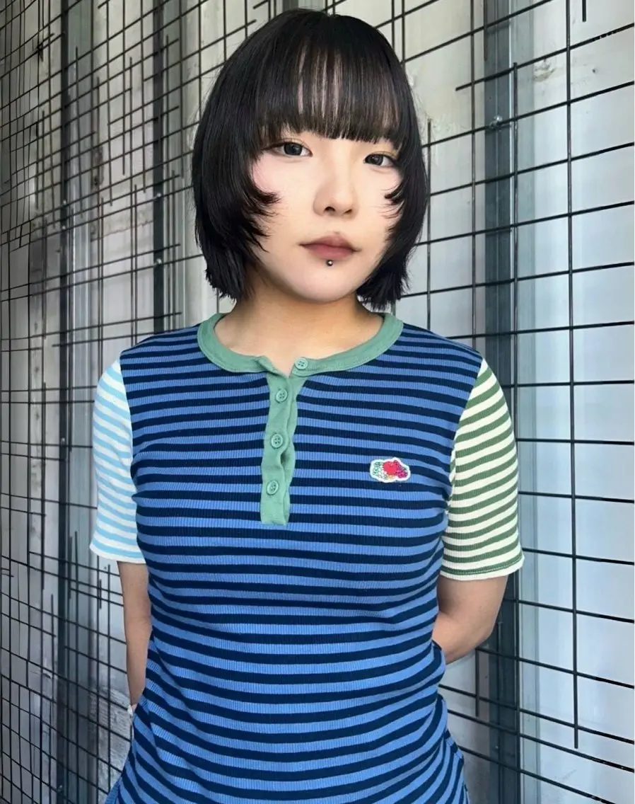 ミディアム ボブレイヤー ボブ レイヤーカット カット ヘアカラー MAAI /UMMのヘアスタイル