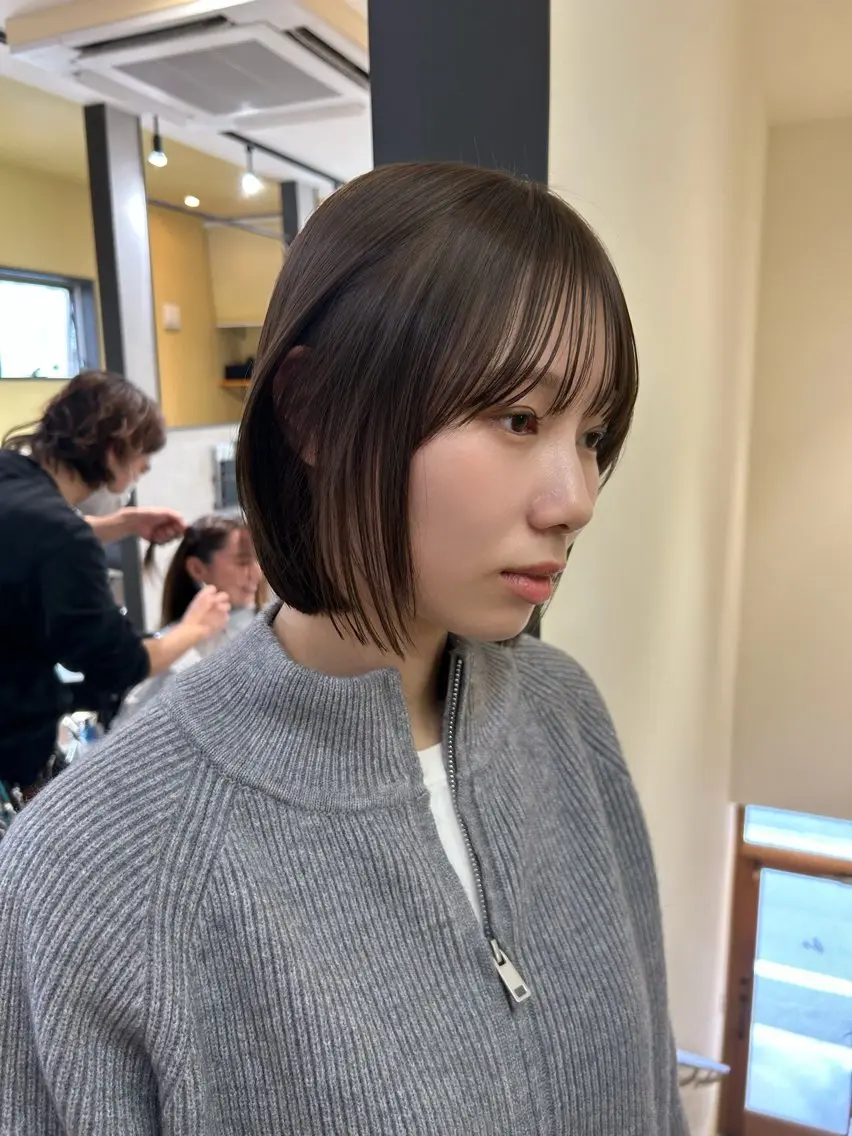 ショート カラー ボブ カット ヘアカラー トリートメント hubhair レイヤー/透明感のヘアスタイル
