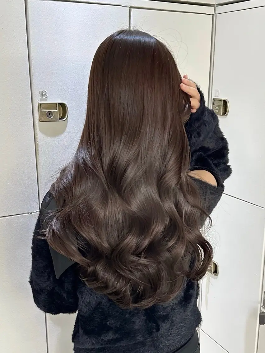 ロング 縮毛矯正 トリートメント 盛れるヘア♡ 韓国Styleのヘアスタイル