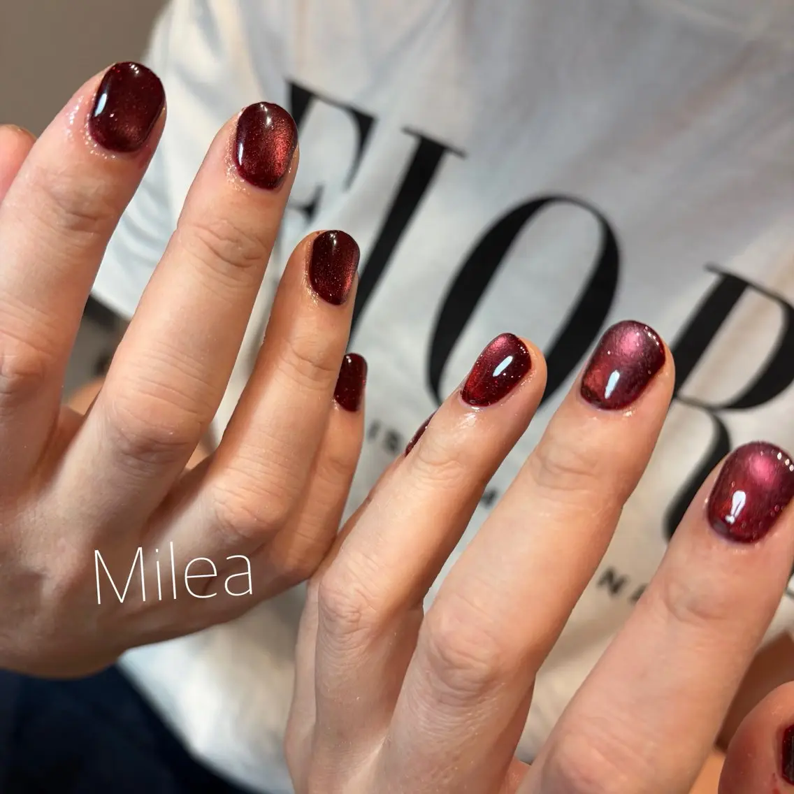 ネイル ハンドネイル Milea🩵 Sayaka🪩のネイルデザイン