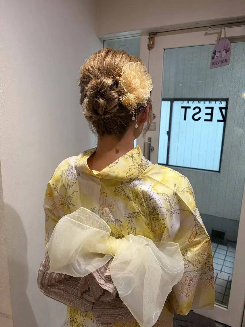ヘアアレンジ 着付け カットパーマ/ レイヤー/ココミ🧚のヘアスタイル