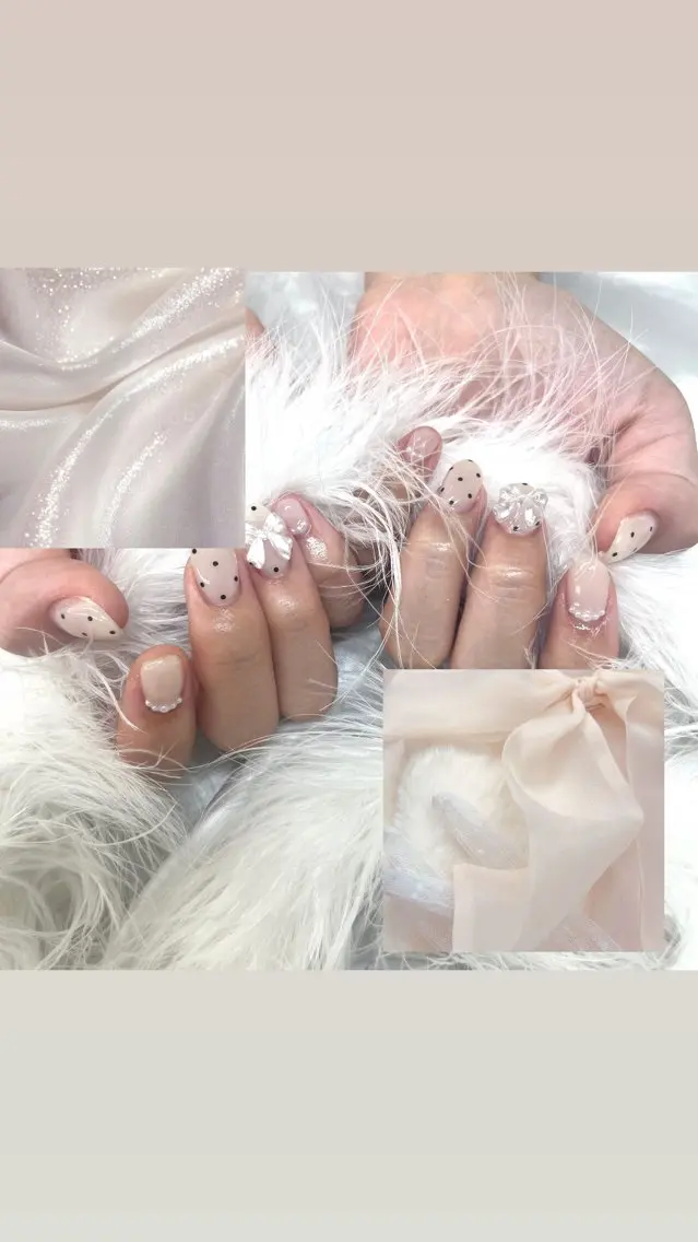 ネイル honoka池袋🎀 ガーリーネイル🤍のネイルデザイン