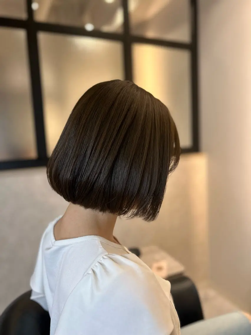 ショート カラー カット ヘアカラー トリートメント emi/髪質改善/ 韓国風/艶カラーのヘアスタイル
