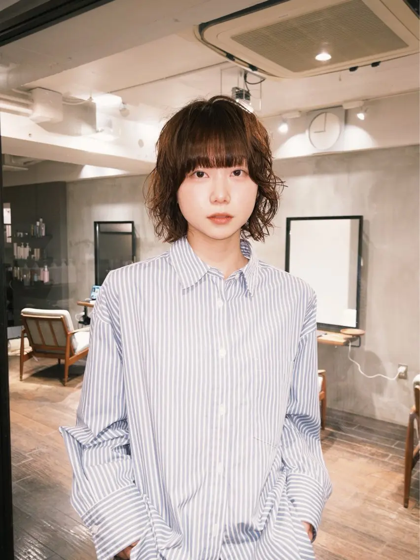 ミディアム パーマ NERO 伊藤 春紀のヘアスタイル