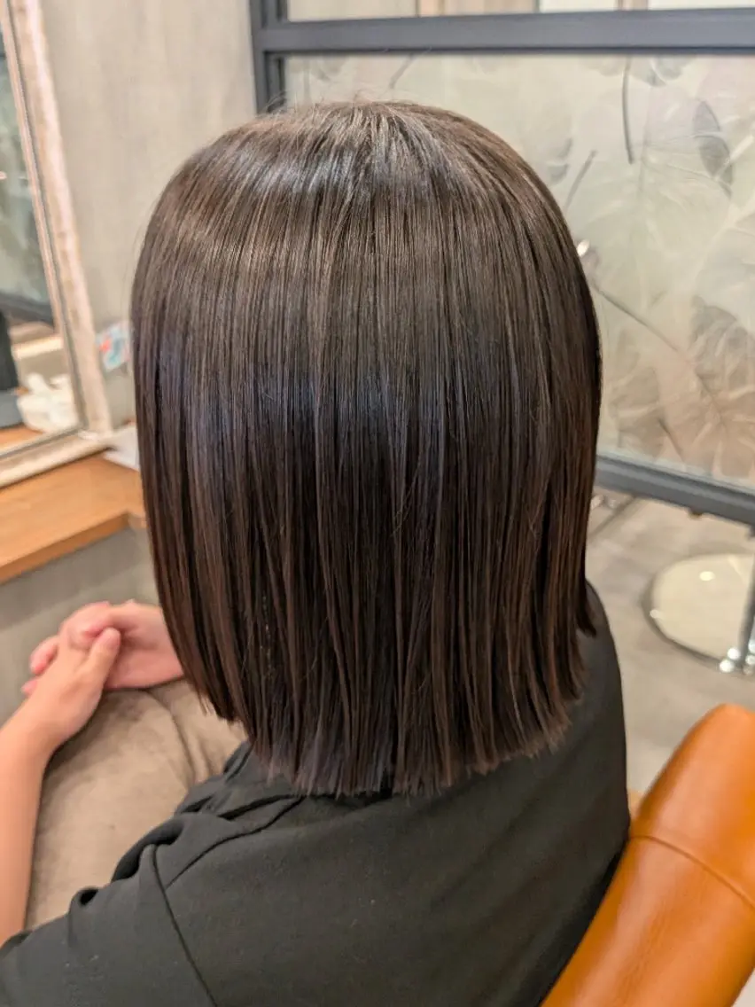 パーマ ミディアム 縮毛矯正 hair＆make Lokahi リホのヘアスタイル