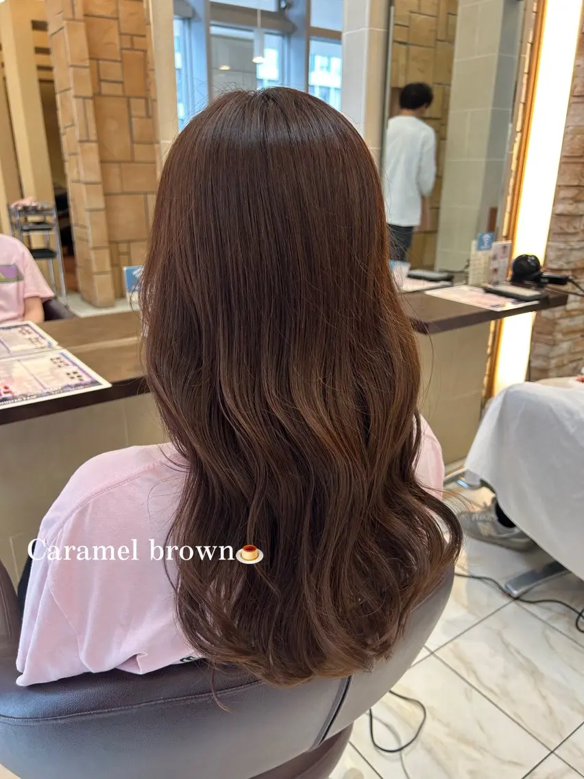 ロング カット ヘアカラー 🧸HARUNA 艶髪✨透明感🫧のヘアスタイル