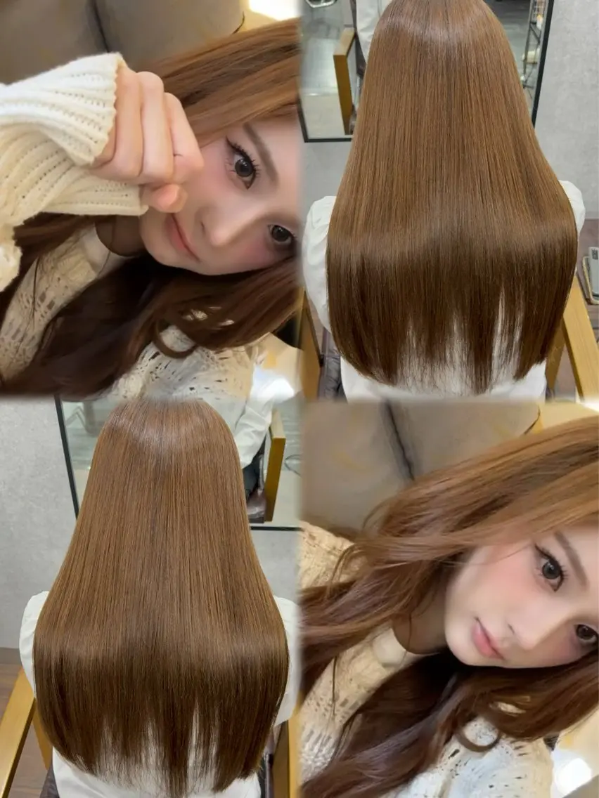 ロング カラー ブリーチ ブラウンカラー ブリーチなしカラー 韓国風ヘア 【ili 梅田】 🐰清水 梨央🤍のヘアスタイル