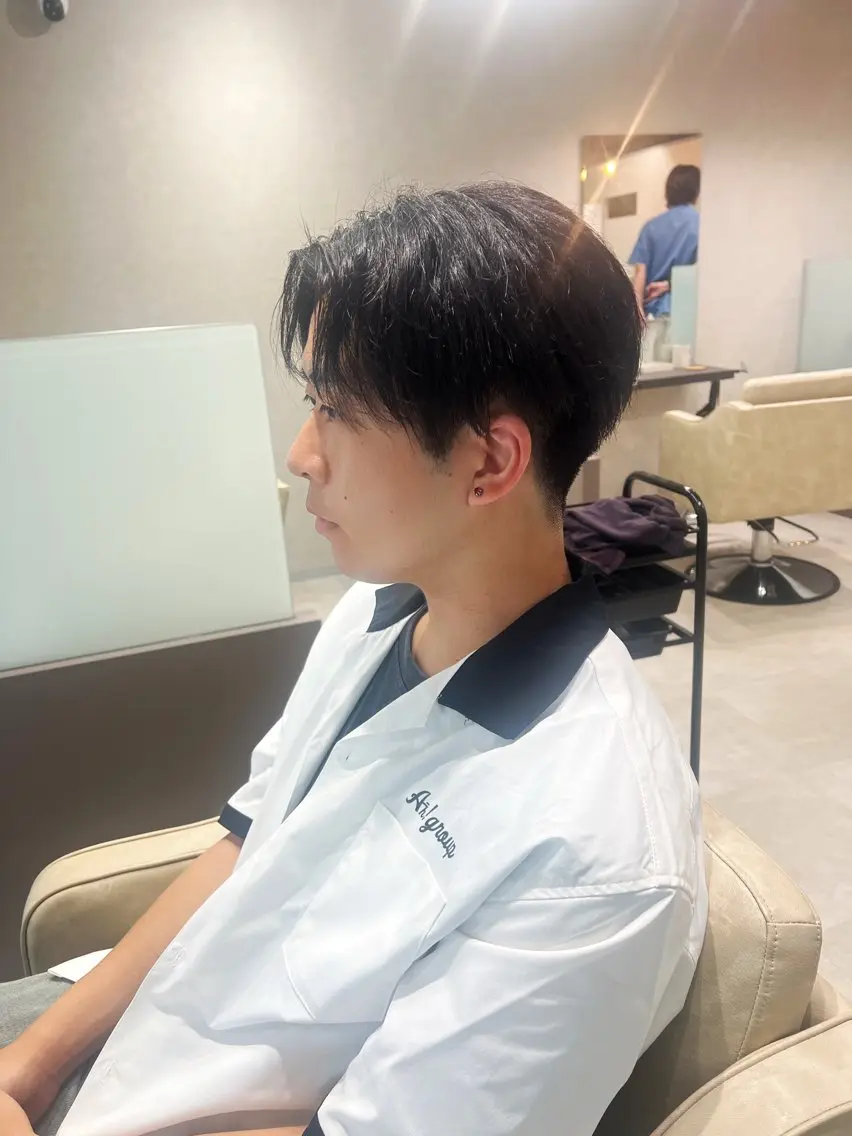 ショート カラー メンズ 黒髪 ヘアカラー 👦メンズ/カラー とくだ すみれのヘアスタイル