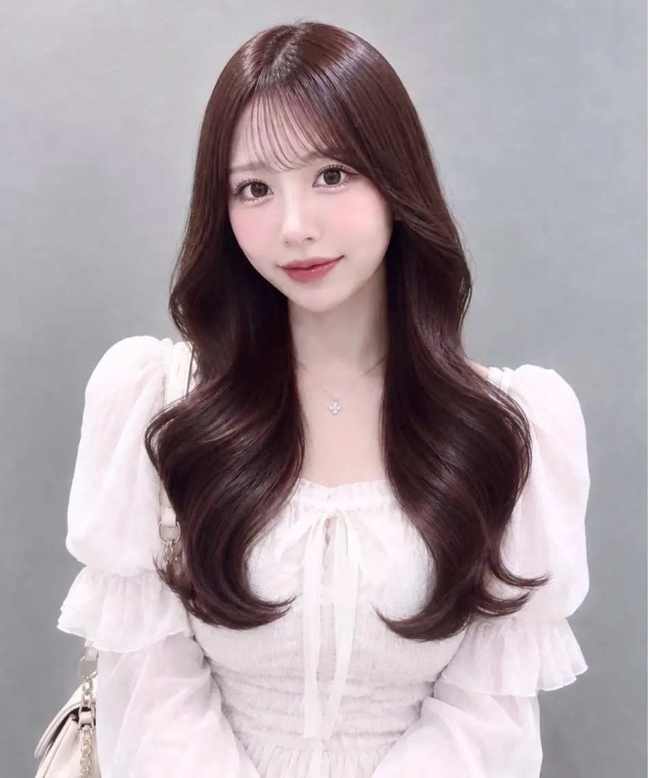 ロング カラー ラベンダーカラー ヘアカラー トリートメント girly上品ヘア 🎀/ベージュikuのヘアスタイル