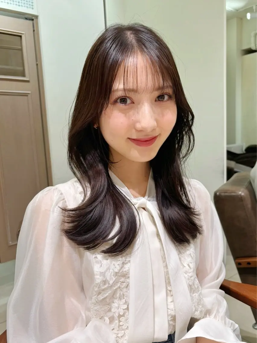 セミロング ヘアカラー トリートメント 柔らかhair🌼/ 透明感🫧/みなほのヘアスタイル
