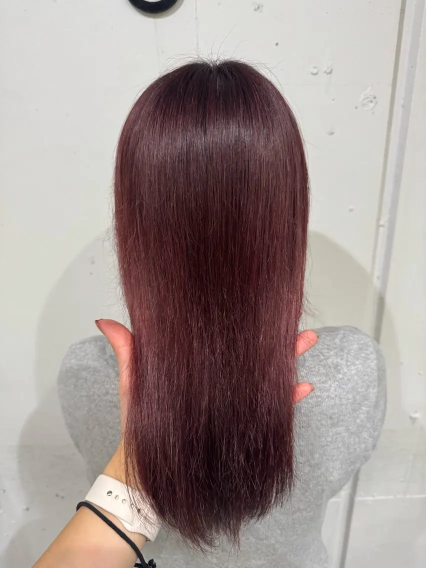 セミロング カラー ボルドーカラー カット ヘアカラー 藤田 紋芽 / 艶髪透明感カラーのヘアスタイル