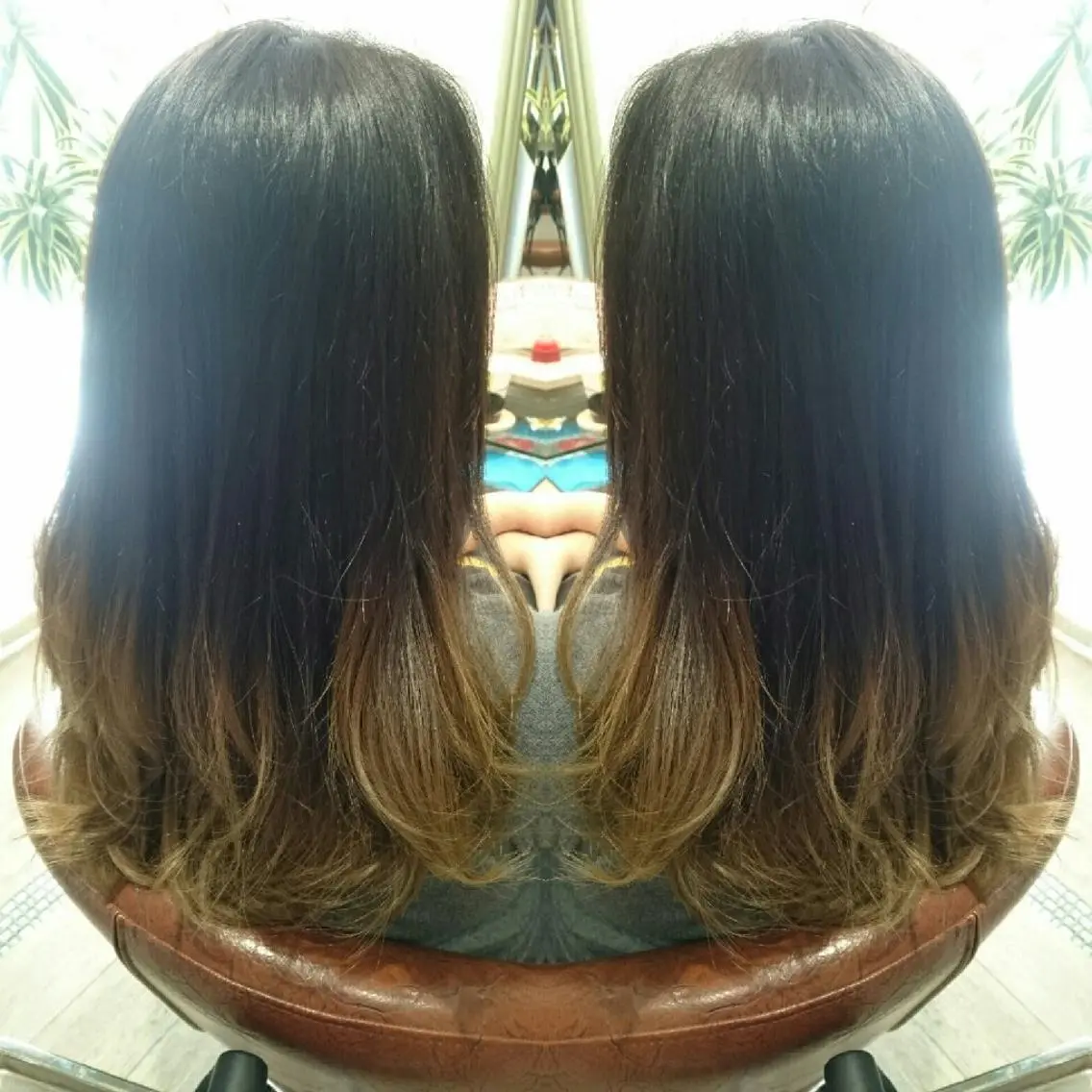 セミロング ロング カラー ヘアアレンジ 嶋田 ゆきのヘアスタイル