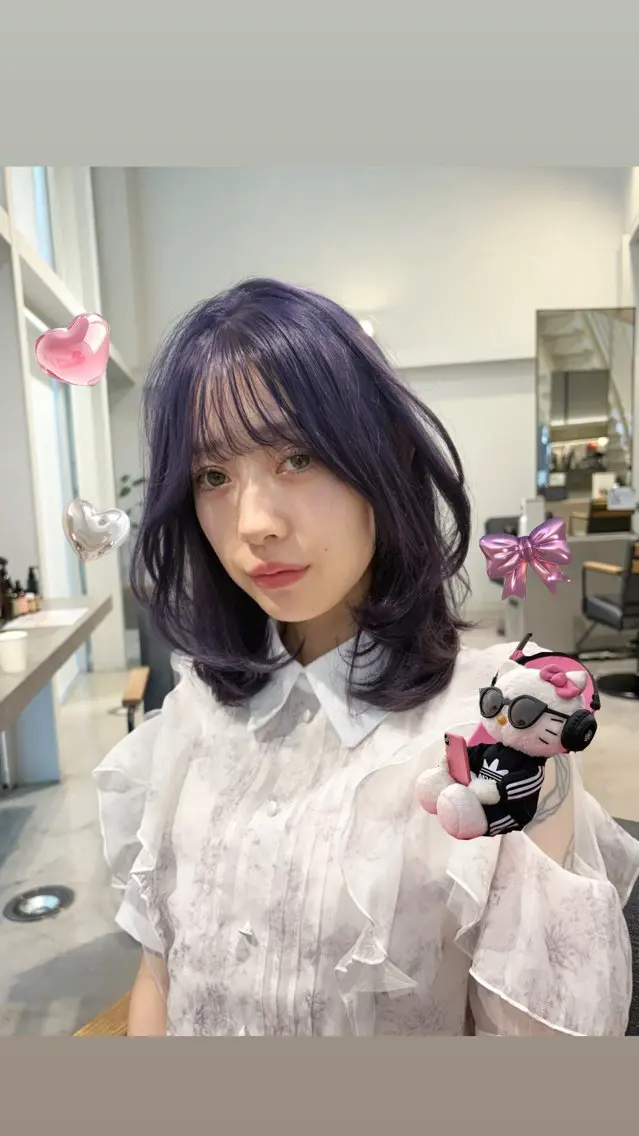 ミディアム カラー カット ヘアカラー ♡tomo♡ 岐阜レイヤーカットのヘアスタイル