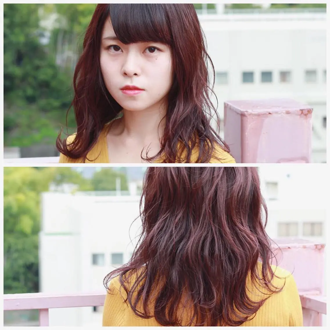 ミディアム カラー ピンクカラー ヘアカラー Viage （ビアージュ）のヘアスタイル