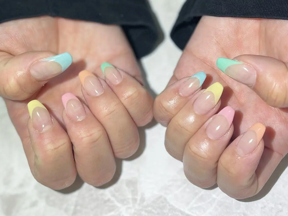 ネイル フットネイル フレンチネイル ニュアンスネイル シンプルネイル 春ネイル nail fufla ♡yamane♡のネイルデザイン