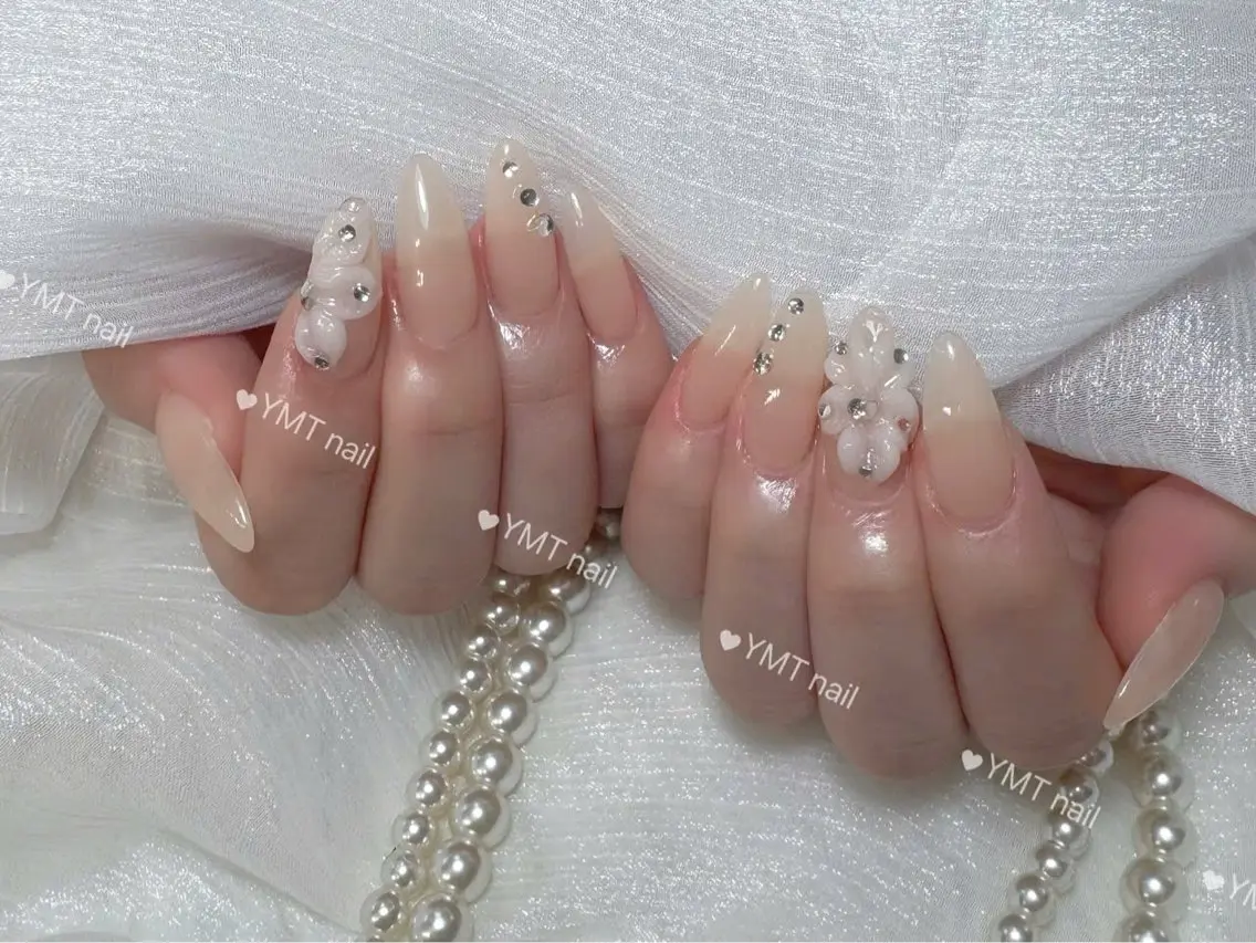 ネイル 長さ出し フットネイル ジェルネイル 韓国ネイル マグネットネイル ハンドネイル YMT NailStudioのネイルデザイン