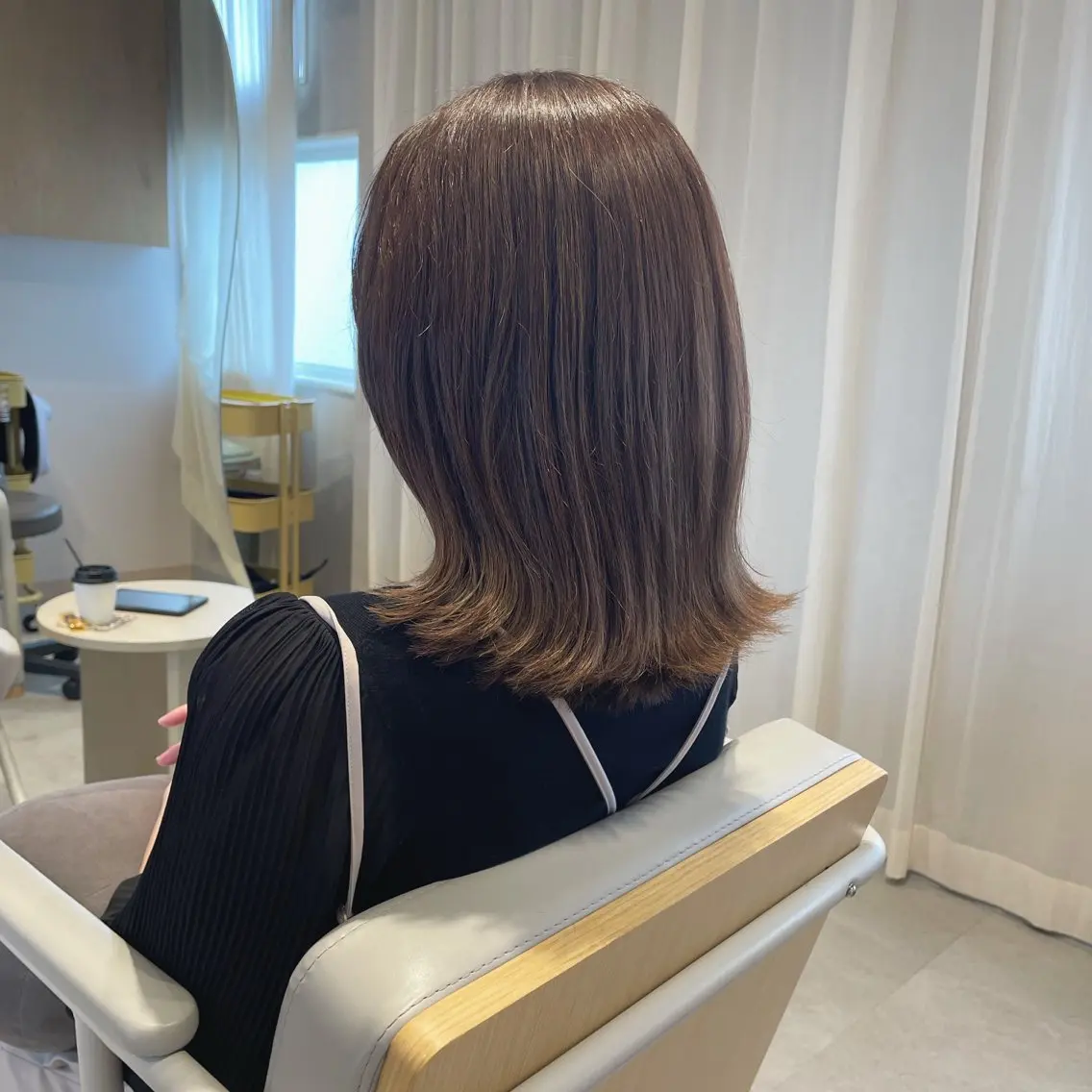 ミディアム カラー カット ヘアカラー トリートメント runru /muku.のヘアスタイル