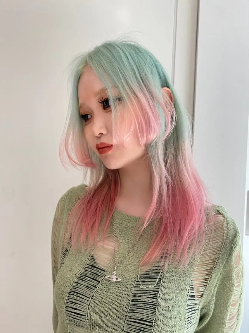 カラー ヘアアレンジ ネイル ハイトーン特化 pepe🎀のヘアスタイル