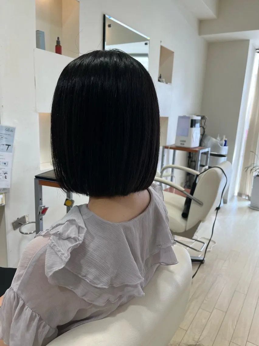 ミディアム カット 縮毛矯正 トリートメント 神崎 一洋のヘアスタイル