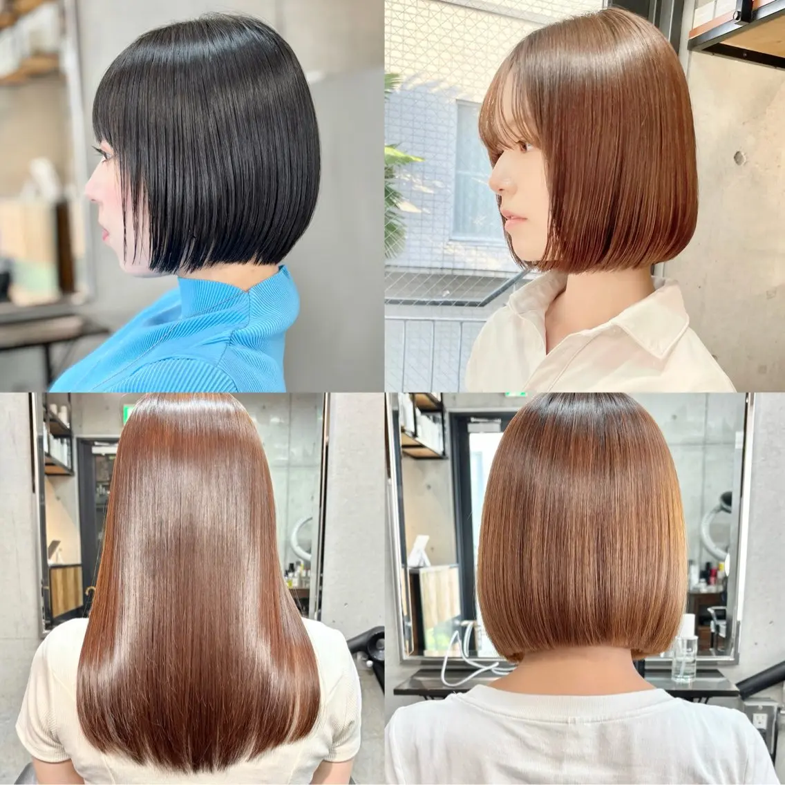 ショート カラー パーマ 縮毛矯正 カット ヘアカラー 縮毛矯正 ショートボブ髪質改善 縮毛矯正のプロ山道潤のヘアスタイル