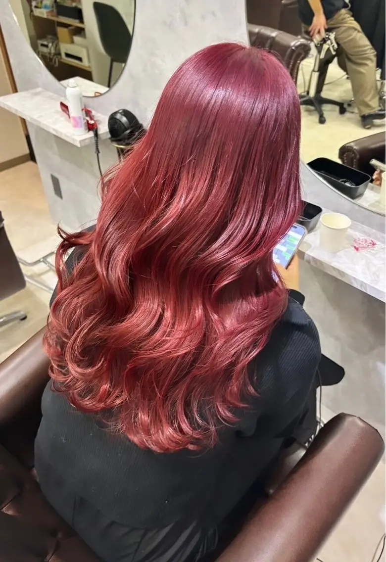 カラー ボルドーカラー カット ヘアカラー トリートメント 池袋/カラー特化🎨 ロング料金なし🩵のヘアスタイル