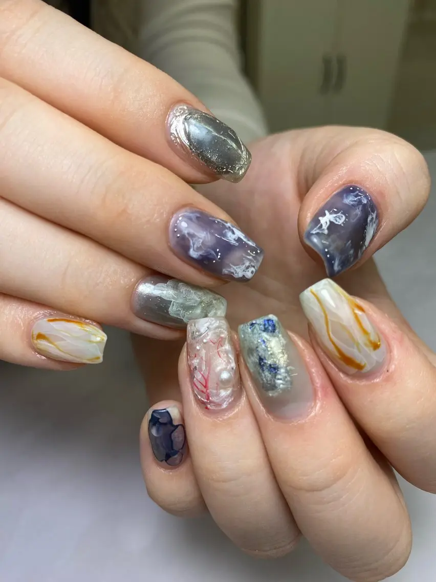 ネイル 成人式 フラッシュネイル フレンチネイル ジェルネイル 卒業式 ハンドネイル 草加ニュアンスネイル 🌚hersのネイルデザイン
